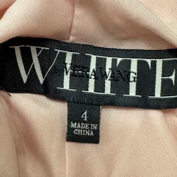 Vera Wang Formal White Collection Bridesmaid Dress Pink Chiffon Jeweled Belt 4 - Picture 16 of 16